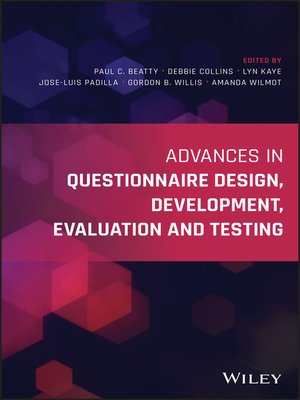 cover image of Advances in Questionnaire Design, Development, Evaluation and Testing